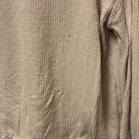 William Rast Elle Thermal Tied Turtleneck Top Peach Reign Sz L - Picture 4 of 7